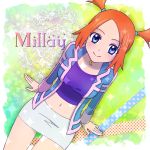  00s 1girl blue_eyes midriff mirei_(pokemon) orange_hair pokemon pokemon_(game) pokemon_colosseum skirt smile solo 