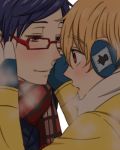  2boys blue_hair free! glasses hazuki_nagisa male_focus multiple_boys ryuugazaki_rei tachiasa 