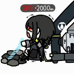 >_< 1girl animated_gif arknights arknights:_endfield endministrator_(arknights) female_endministrator_(arknights) seseren short_hair