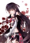  1girl armor bandage bare_shoulders belt black_hair braid breasts choker cleavage coat large_breasts navel open_mouth shorts tales_of_(series) tales_of_berseria torn_clothes under_boob velvet_crowe very_long_hair yellow_eyes 