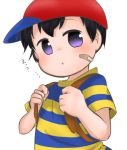  1boy backpack mother_(series) ness nintendo short_hair solo wink 