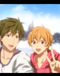  2boys free! hazuki_nagisa male_focus multiple_boys tachibana_makoto tagme 