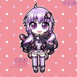 chibi hand_over_heart official_art open_mouth purple_hair tagme thigh-highs violet_eyes vocaloid 