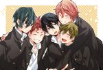  5boys gakuran high_speed! kirishima_ikuya male_focus multiple_boys nanase_haruka_(free!) shigino_kisumi shiina_asahi tachibana_makoto tagme 