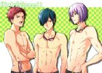  3boys high_speed! kirishima_ikuya male_focus multiple_boys muscle older serizawa_nao shiina_asahi tagme topless 