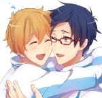  2boys free! glasses hazuki_nagisa male_focus multiple_boys ryuugazaki_rei tagme 