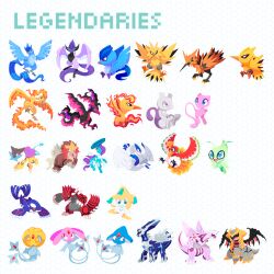  aqua_eyes articuno azelf black_sclera celebi chibi chibi_inset claws closed_eyes closed_mouth colored_sclera dialga entei fiery_tail fiery_wings fire forehead_jewel full_body galarian_articuno galarian_moltres galarian_zapdos giratina giratina_(altered) groudon ho-oh honeycomb_(pattern) honeycomb_background jirachi kyogre lugia merchandise_available mesprit mew_(pokemon) mewtwo moltres open_mouth outline palkia pokemon pokemon_(creature) pokemon_focus raikou red_eyes sharmieart smile spikes suicune tail uxie v-shaped_eyes violet_eyes white_outline wings yellow_eyes zapdos 