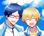  2boys aiwana free! glasses hazuki_nagisa male_focus multiple_boys ryuugazaki_rei tagme 