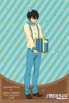  1boy hat high_speed! male_focus nanase_haruka_(free!) official_art suspenders 