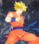  1boy abs blonde_hair dragon_ball dragonball_z looking_at_viewer male_focus muscle pecs solo tagme 