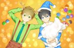  2boys free! male_focus multiple_boys nanase_haruka_(free!) santa_costume suspenders tachibana_makoto tagme 