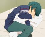  1boy blush high_speed! kirishima_ikuya male_focus matsurinnu sleeping tagme 