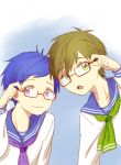  2boys free! glasses male_focus multiple_boys ryuugazaki_rei tachibana_makoto tagme 