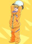  1boy astronaut blonde_hair free! hazuki_nagisa male_focus pink_eyes 