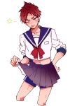  1boy crossdressinging edanaka high_speed! male_focus school_uniform shiina_asahi 