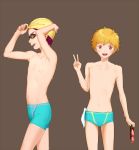  2boys free! hazuki_nagisa high_speed! male_focus matsuoka_rin multiple_boys swim_trunks tagme 