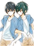  2boys aoi_tomomi high_speed! kirishima_ikuya male_focus multiple_boys nanase_haruka_(free!) tagme 