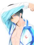  1boy black_hair blue_eyes free! male_focus nanase_haruka_(free!) 