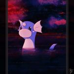  artist_request dratini no_humans outdoors pokemon sky solo water 