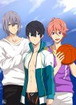  3boys basketball high_speed! male_focus multiple_boys nanase_haruka_(free!) serizawa_nao shigino_kisumi 