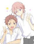  2boys high_speed! male_focus multiple_boys shigino_kisumi shiina_asahi v 