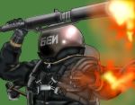  androgynous fire flamethrower helmet joy_(artist) metal_gear_(series) metal_gear_solid_3 solo the_fury upper_body weapon 