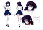  1girl amano_yuuma black_hair breasts fallen_angel high_school_dxd large_breasts long_hair official_art raynare white_background 