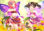 2girls black_hair butterfly fairy female flower kurono_kito love_live!_school_idol_project multiple_girls nishikino_maki redhead wings yazawa_nico 