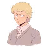  1boy ace_of_diamond blonde_hair blush character_request male_focus solo student sweat tagme 