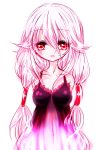  1girl :o absurdres bare_shoulders breasts guilty_crown hair_ornament highres lingerie looking_at_viewer mamimumemoe navel negligee open_mouth pink_hair red_eyes see-through sketch solo twintails underwear yuzuriha_inori 