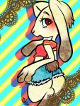  1girl artist_request brown_eyes female furry open_mouth rabbit solo 