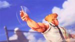  1boy animated animated_gif biceps blonde_hair capcom comb glasses guile muscle sleeves_rolled_up solo street_fighter street_fighter_v sunglasses 