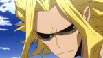  1boy all_might animated animated_gif blonde_hair boku_no_hero_academia male_focus solo subtitled talking 