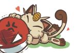  angry heart meowth pokemon sabaku_chitai voltorb 