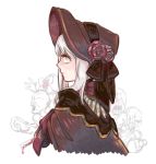  1girl bloodborne bonnet cloak plain_doll silver_hair smile tagme 
