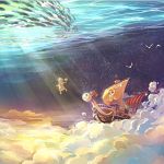  bird clouds fish flying going_merry one_piece ship space underwater watercraft 