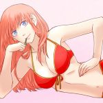  1girl 3mm bikini blue_eyes breasts cleavage gintama kagura_(gintama) large_breasts long_hair redhead solo swimsuit 