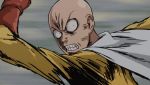  animated animated_gif bald cape gloves male_focus one-punch_man running saitama_(one-punch_man) 