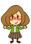  1girl animated animated_gif blush brown_hair glasses nikki_(swapnote) swapnote 