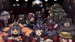  annie_(skullgirls) beowulf_(skullgirls) big_band breasts cerebella_(skullgirls) cinema cleavage coat drink eyepatch filia_(skullgirls) food hair_over_one_eye hat ice_cream large_breasts leviathan_(skullgirls) long_hair ms._fortune_(skullgirls) official_art parasoul_(skullgirls) peacock_(skullgirls) phone popcorn samson_(skullgirls) skullgirls sleeping squigly_(skullgirls) umbrella_(skullgirls) vice-versa_(skullgirls) zombie 