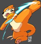  androgynous attacking buizel ehime_mikan fighting furry pokemon simple_background solo 