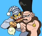  bluster_kong crossover donkey_kong_(series) eddie_the_mean_old_yeti facial_hair food gorilla hat ice_cream ice_cream_cone jean_pierre_polnareff jean_pierre_polnareff_(cosplay) jojo_no_kimyou_na_bouken medallion mustache shenanimation silver_chariot silver_chariot_(cosplay) 
