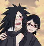  1boy 1girl age_difference character_request naruto sharingan uchiha_madara uchiha_sarada 