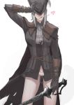  1girl bloodborne from_software joshua_jin lady_maria_of_the_astral_clocktower no_pants panties solo sword underwear 