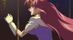  00s 1girl animated animated_gif bouncing_breasts breasts gloves gundam gundam_seed gundam_seed_destiny hair_ornament long_hair meer_campbell open_mouth pink_hair running solo star star_hair_ornament 