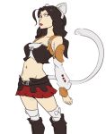  1girl animal_ears artist_request asami_sato avatar:_the_last_airbender avatar_(series) black_hair breasts cat_ears cat_tail drawfag final_fantasy final_fantasy_xiv long_hair miqo&#039;te solo source_request tail the_legend_of_korra white_background 