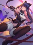  1girl black_hair blake_belladonna butterfly catwyz long_hair rwby solo yellow_eyes 