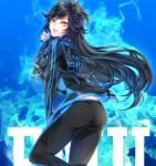  1girl ahri ass black_hair league_of_legends solo tagme whisker_marks yellow_eyes 