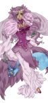  00s 1girl breasts choker cleavage dark_skin dress gloves long_hair meredy open_mouth purple_hair quickie shoes tales_of_(series) tales_of_eternia violet_eyes 