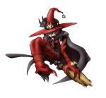  1girl bandai cape digimon hat smile solo witch witchmon 
